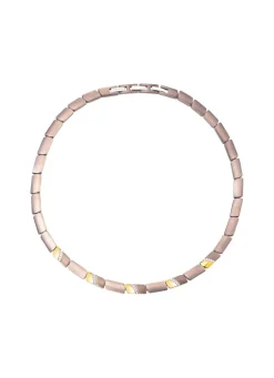 Halskette in Bicolor mit synth. Zirkonia