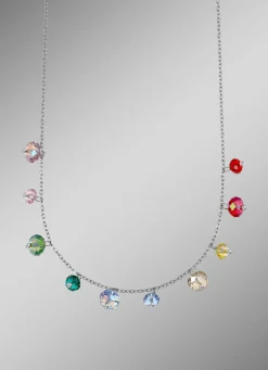 Halskette mit bunten Swarovski®-Kristallen