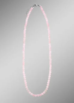 Halskette mit echtem Rosenquarz