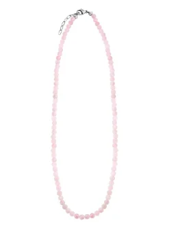 Halskette mit echtem Rosenquarz