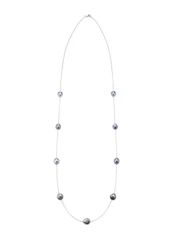 Halskette mit Tahiti-Zuchtperlen in Barockform