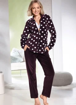 Hausanzug mit Tupfen-Dessin
