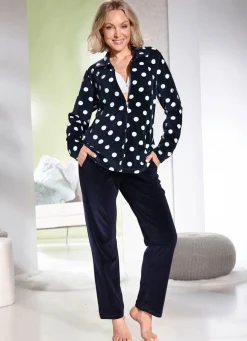 Hausanzug mit Tupfen-Dessin