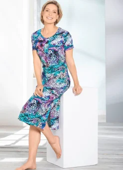 Hauskleid mit farbbrillantem Inkjet-Druck