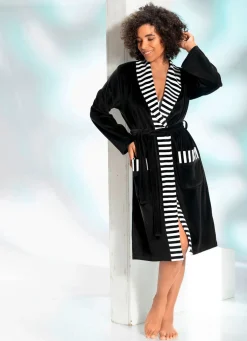 Hausmantel mit Schalkragen