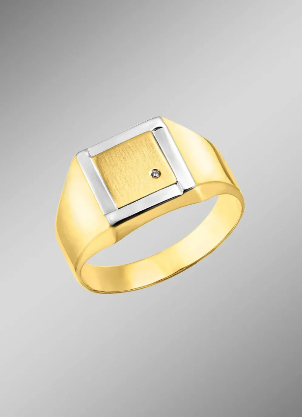 Herrenring in Bicolor-Design