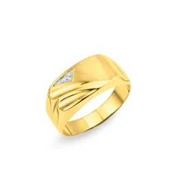 Herrenring mit Diamant