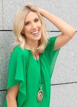 Herrliche Halskette aus interessantem Materialmix