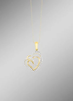 Herz-Anhänger mit 45 Diamanten