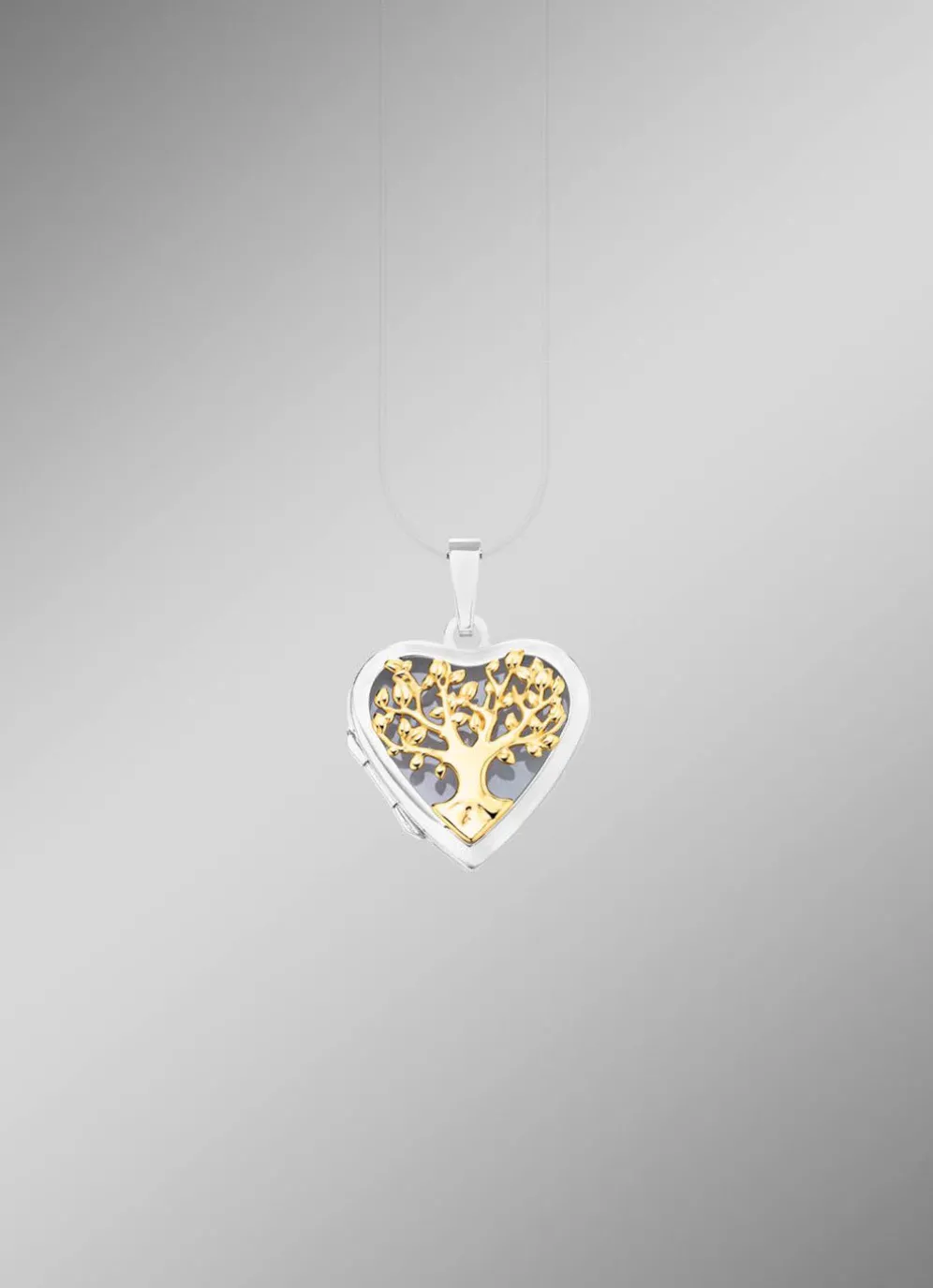 Herz-Medaillon in Bicolor zum Öffnen