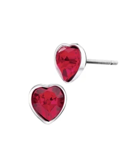 Herz-Ohrstecker mit Swarovski®-Kristallen