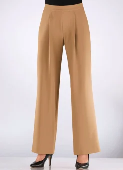 Hose mit Bundfalten in modischer Weite