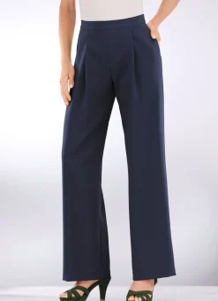 Hose mit Bundfalten in modischer Weite