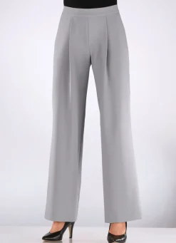 Hose mit Bundfalten in modischer Weite