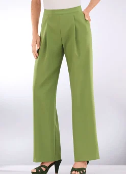 Hose mit Bundfalten in modischer Weite