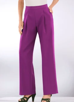 Hose mit Bundfalten in modischer Weite