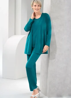 Hose mit edlem Glanz in Extra-Kurzgrößen