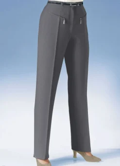 Hose mit paspelierten Reißverschluss-Taschen