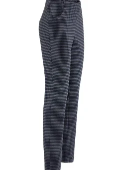 Hose mit trendiger Hahnentritt-Dessinerung