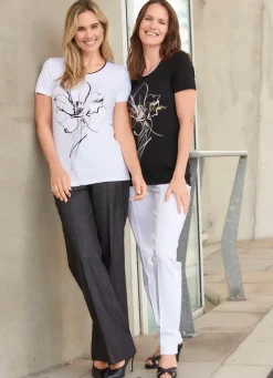 Hose mit Ziersteppungen