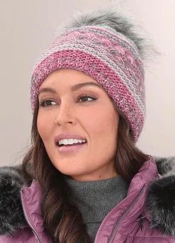 Interessante Damen-Mütze, mit Bommel