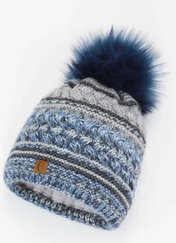 Interessante Damen-Mütze, mit Bommel