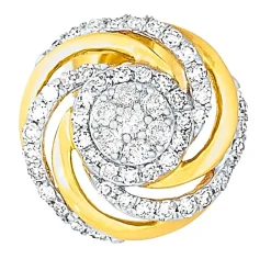 Interessante Ohrstecker mit 14 Brillanten und 90 Diamanten