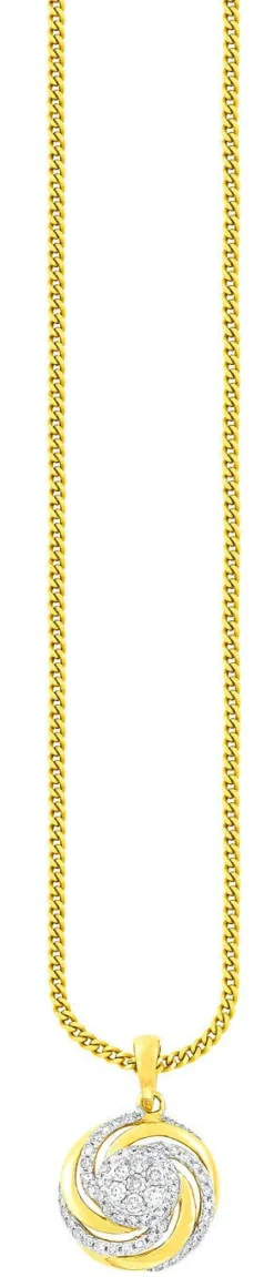 Interessanter Anhänger mit 7 Brillanten und 56 Diamanten