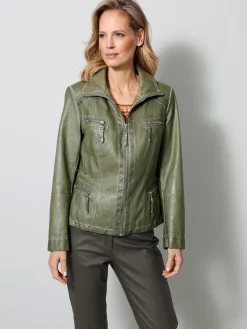 Jacke aus Lederimitat