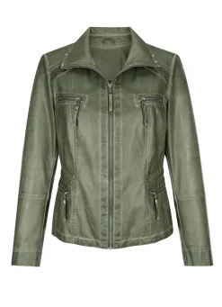 Jacke aus Lederimitat