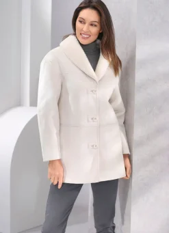 Jacke aus Veloursleder-Imitat