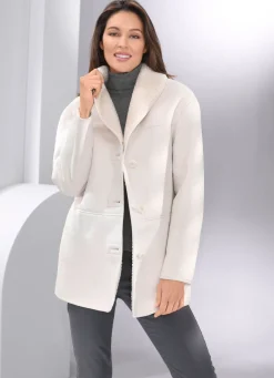 Jacke aus Veloursleder-Imitat