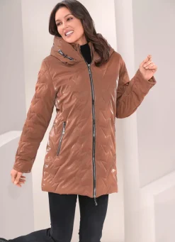 Jacke in topmodischer Lackoptik