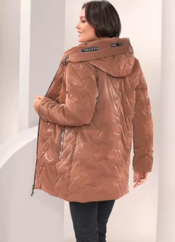 Jacke in topmodischer Lackoptik