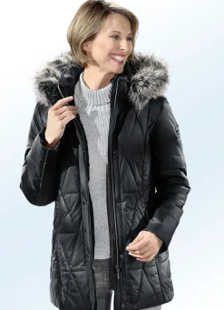 Jacke mit abnehmbarem Kunstpelz-Besatz