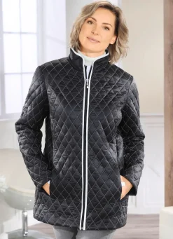 Jacke mit Rautenstepp