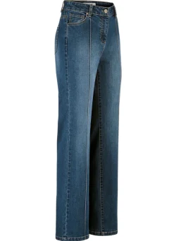 Jeans mit abgesteppten Biesen