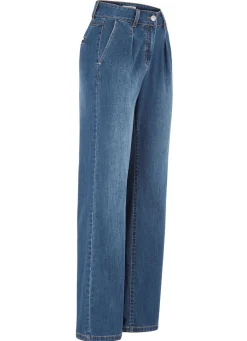 Jeans mit Bundfalten