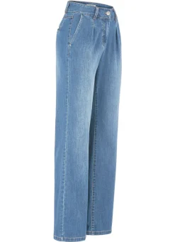 Jeans mit Bundfalten