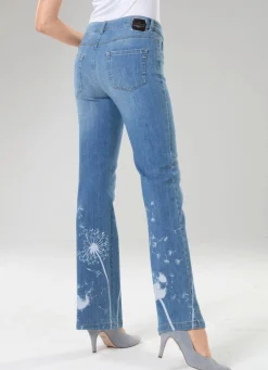 Jeans mit floralem Druck