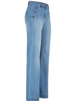 Jeans mit trendigen Zierknöpfen