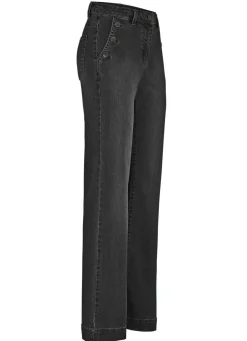Jeans mit trendigen Zierknöpfen