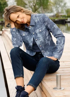 Jeansjacke mit Knopfleiste