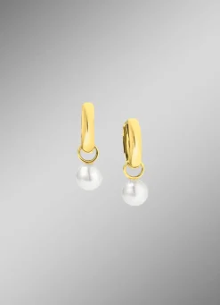 Klappcreolen mit Süßwasser-Zuchtperlen