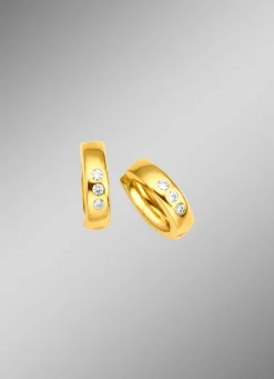 Klappcreolen mit synth. Zirkonia