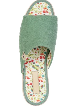 Klassische Damen-Hausschuhe, aus Textilmaterial