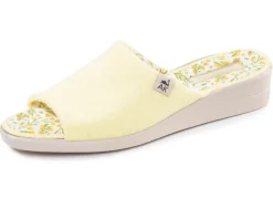 Klassische Damen-Hausschuhe, aus Textilmaterial