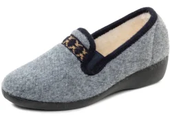 Klassische Damen-Hausschuhe, mit Gummizug