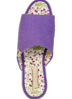 Klassische Damen-Hausschuhe, aus Textilmaterial