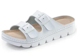 Klassische Damen-Pantoletten, mit verstellbaren Schließen